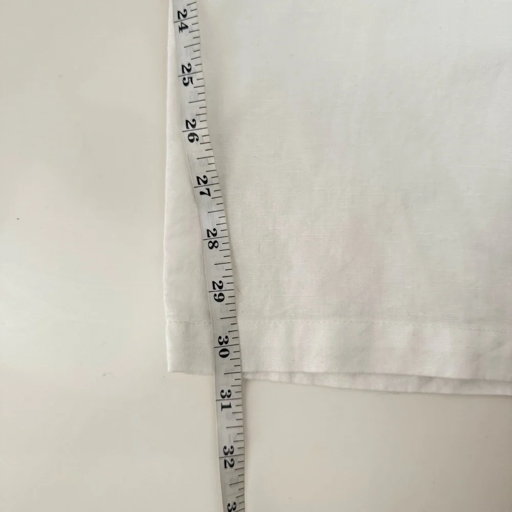 Liz Claiborne White Linen Blend Relaxed Wide Leg Pants XL - Picture 12 of 13